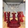 off the Shoulder Red Carpet  Sequins Mermaid Ladies Long Formal Evening Dress